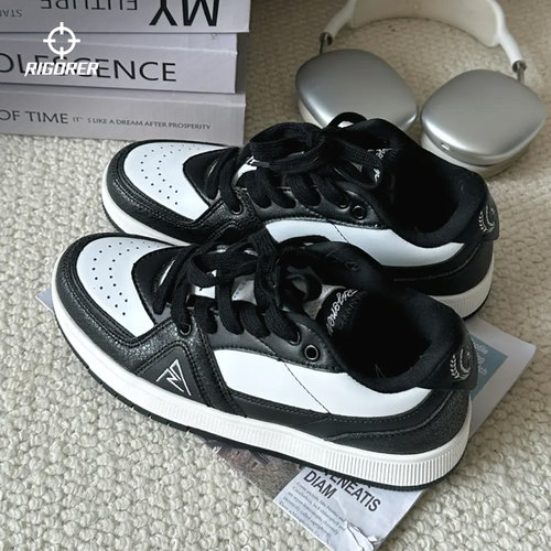 准者小白鞋真皮板鞋透气软底学生