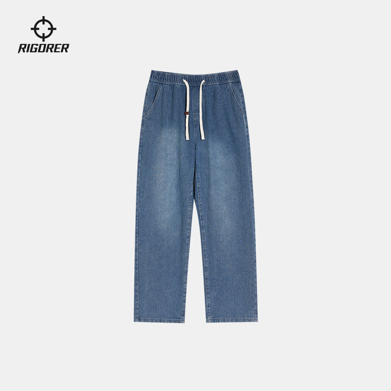 准者牛仔裤男修身运动