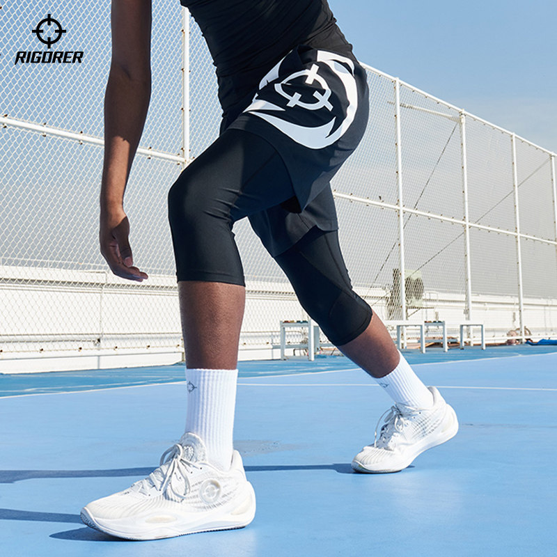 准者冰丝运动短裤男款夏季新款美式篮球裤户外训练跑步梭织四分裤