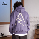 复古宽松运动针织套头衫 美式 准者连帽卫衣男秋新款 里夫斯同款