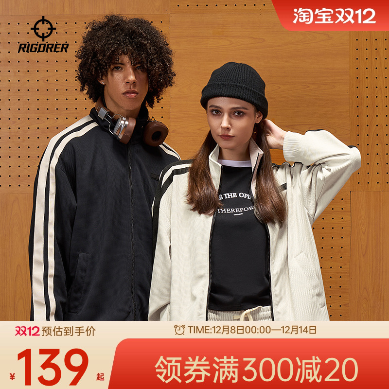 里夫斯同款准者针织华夫格外套男女秋季新款情侣美式复古宽松上衣