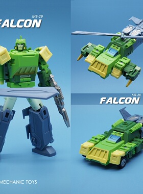 MFT变形玩具弹簧三变武士狂飙小比例火箭车直升机模型G1动画金刚
