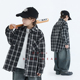 新款 秋装 中大童帅气儿童外套上衣潮 男童格子衬衫 多加潮牌童装