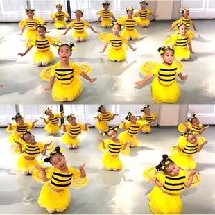 摄影女儿少儿造型扮演儿童节小蜜蜂演出服男女男孩剧本走秀中班61