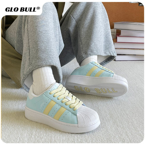 GLO BULL鞋子女鞋新款贝壳鞋百搭款学生百搭ins鞋子板鞋厚底女款