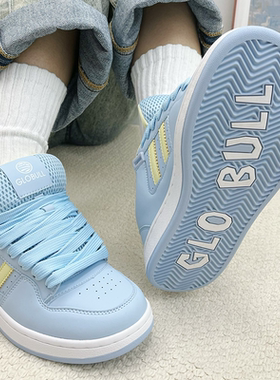 GLO BULL蓝色面包鞋女款2025新款春秋透气百搭休闲鞋低帮运动板鞋