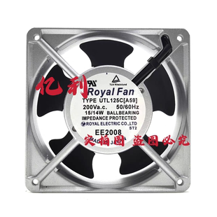 A59 200V 15W14W Fan 12038铝框风机 60Hz UTL125C Royal 220V
