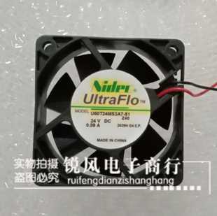 6CM 6025 U60T24MS3A7 51Z40 变频器风扇 全新Nidec 24V UltraFlo