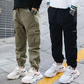 2026新款 中大儿童裤 小学初中生韩版 裤 子潮 洋气工装 男童春秋休闲裤