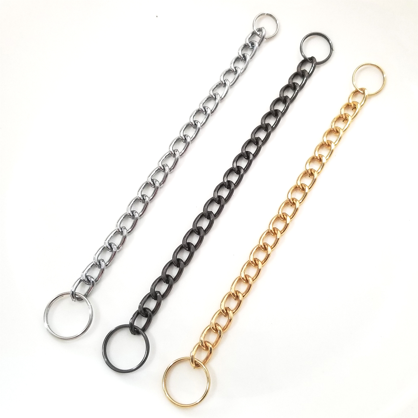 O款18节铁链金银黑色钥匙壳扣圈条锁扣防丢脱盗连接短小配件挂件