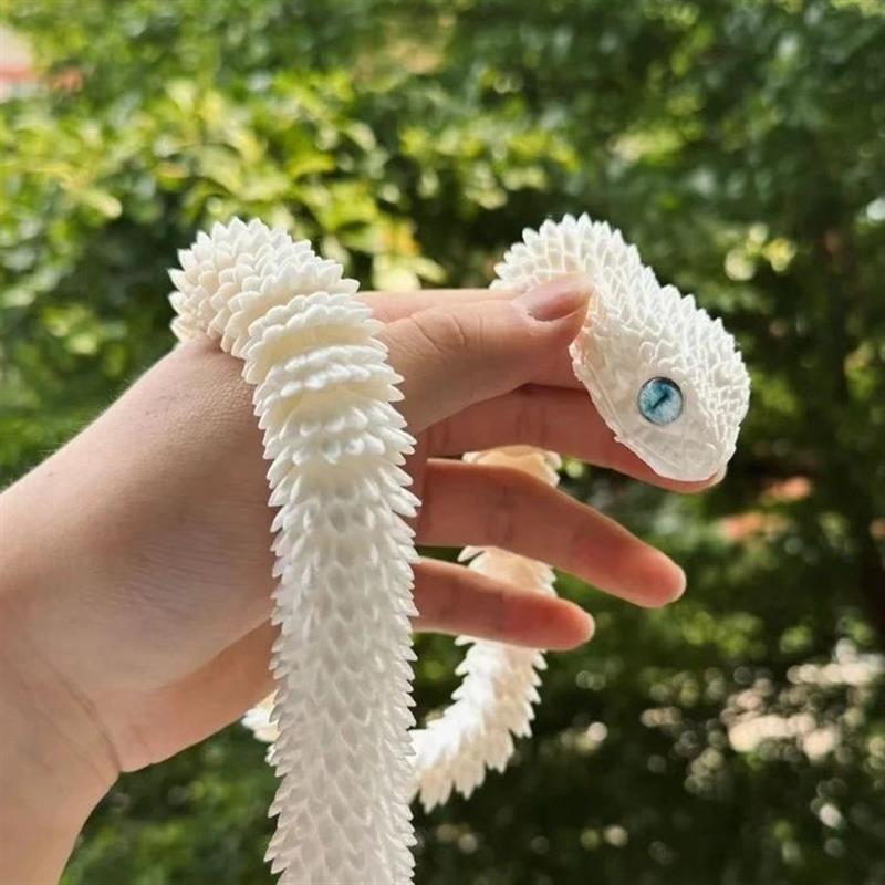 。新款蝰蛇3d打印蛇玩具模型渐变摆件可活动关节立体玩具