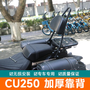 适用隆鑫无极CU250后靠背后座腰托软扶手尾翼LX250-22改装腰靠垫