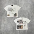 Cream White Street Graffiti Rhinestone