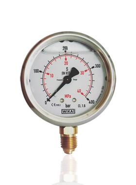 威卡压力表径向不锈钢充油耐震注液压力表YBN6340MPa400bar