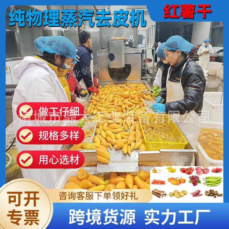 全自动果蔬红薯蒸汽去皮机番茄去皮设备黄桃剥皮机工业