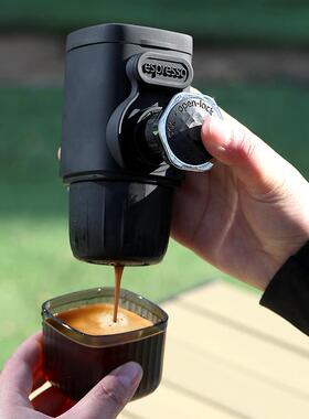 跨境意式咖啡机浓缩咖啡机意式咖啡手压手动胶囊机户外19bar压力