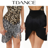 上课班服动感带底裤 174 镂空双层流苏半裙 TDANCE拉丁练习服