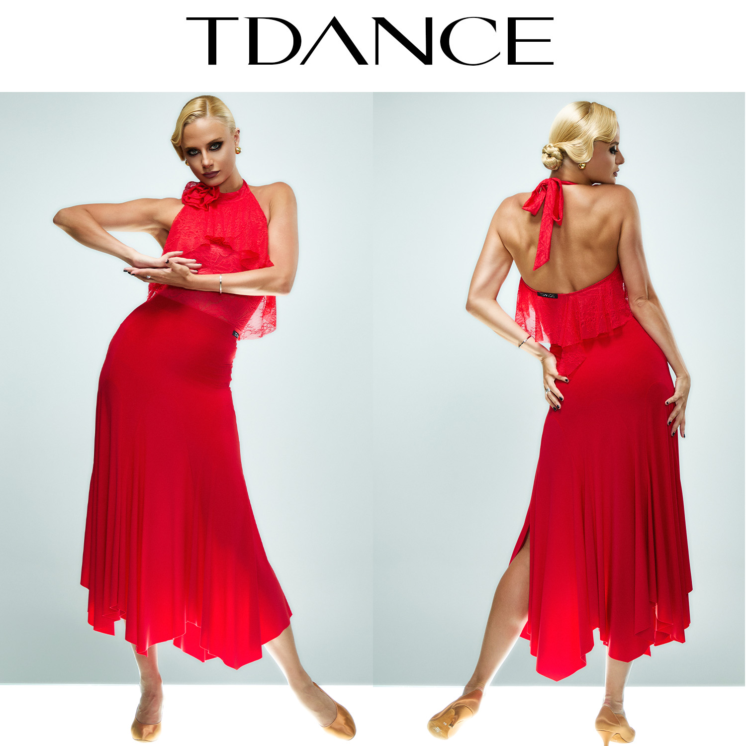 TDANCE探戈练习【侧开衩摩登半裙】简约百搭下装半身裙成人JM-226