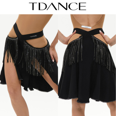 TDANCE腰间镂空大摆半裙