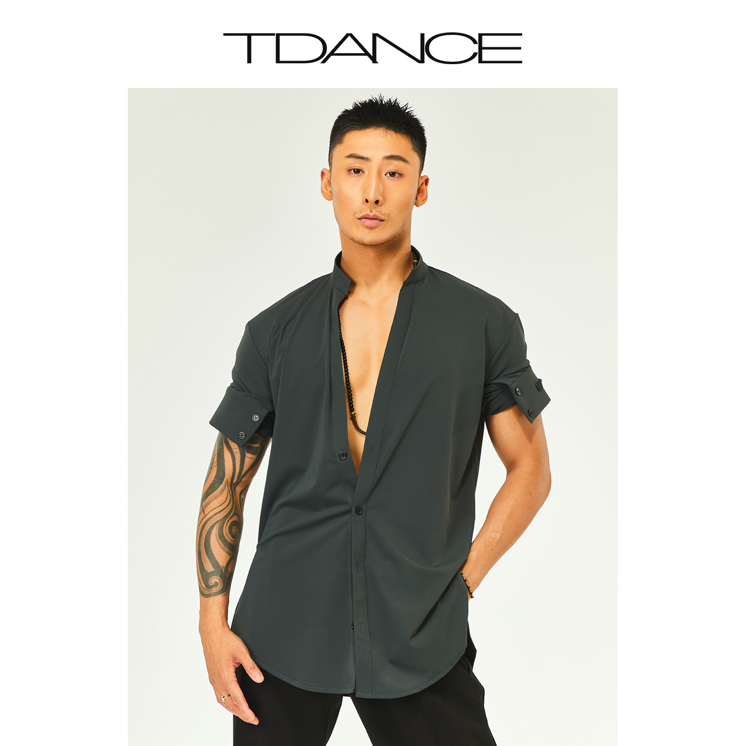 TDANCE24立领钮扣衬衣