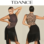 208 教师上课集训日常性感GL TDANCE国标舞练习 小高领连体上衣