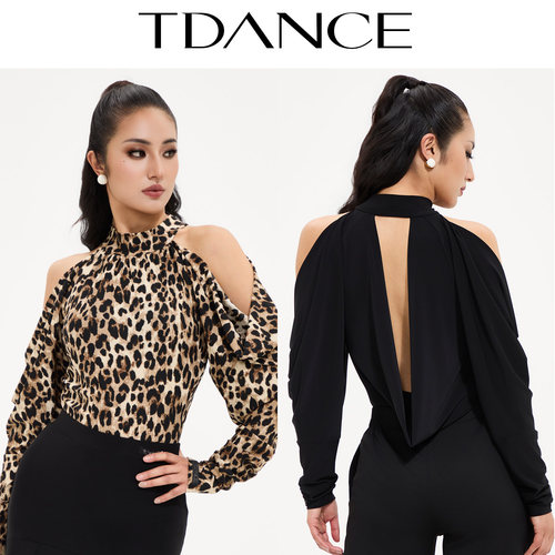 TDANCE漏肩露背兜领连体上衣