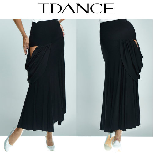 TDANCE不规则镂空兜兜开衩半裙