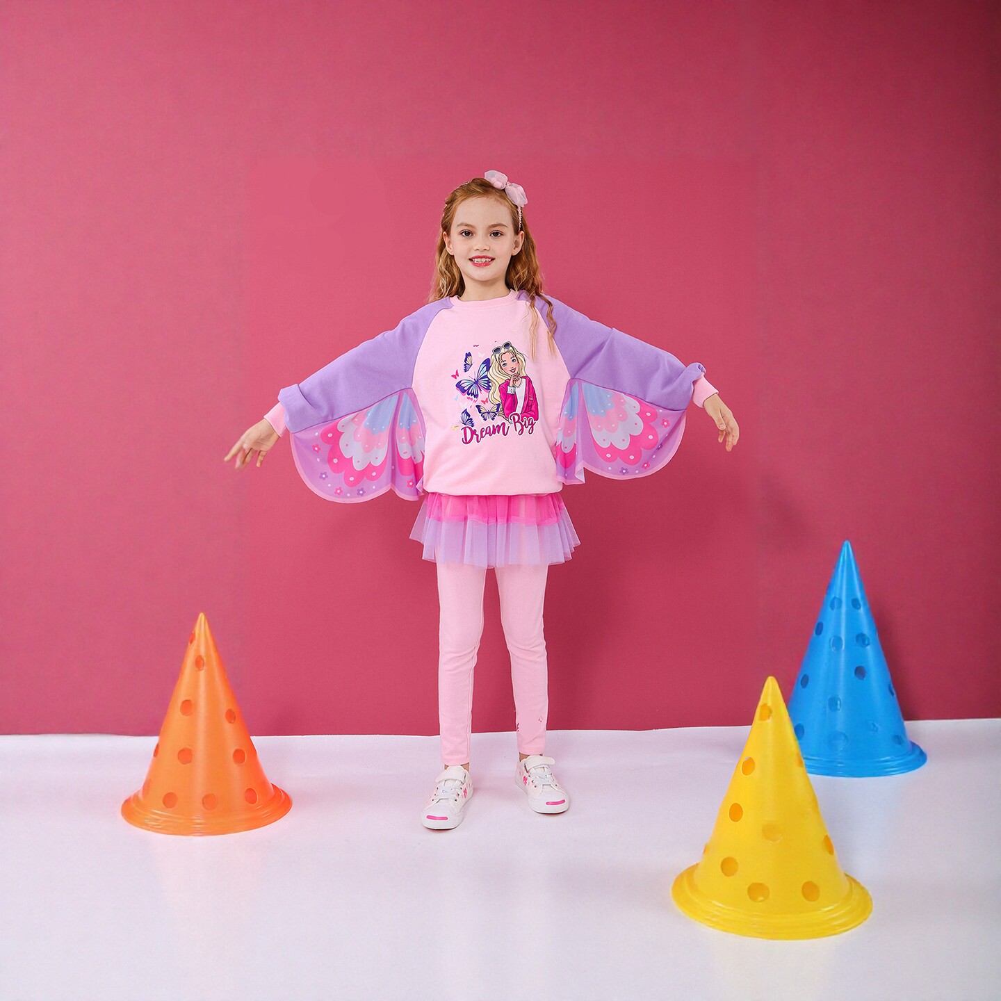 女童套装2026春秋装新款洋气时尚小女孩儿童卫衣翅膀运动服两件套