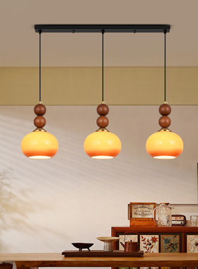 餐厅吊灯包豪斯中古玻璃饭厅餐桌吧台灯具复古实木卧室床头灯P271