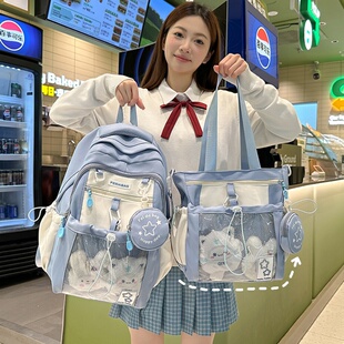 高颜值书包女生小学生三到六年级可爱大容量初中生双肩包轻便背包