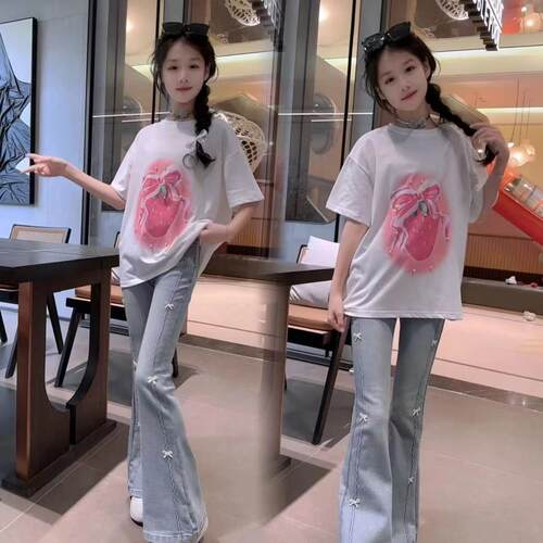 女童夏季套装2025新款洋气两件套