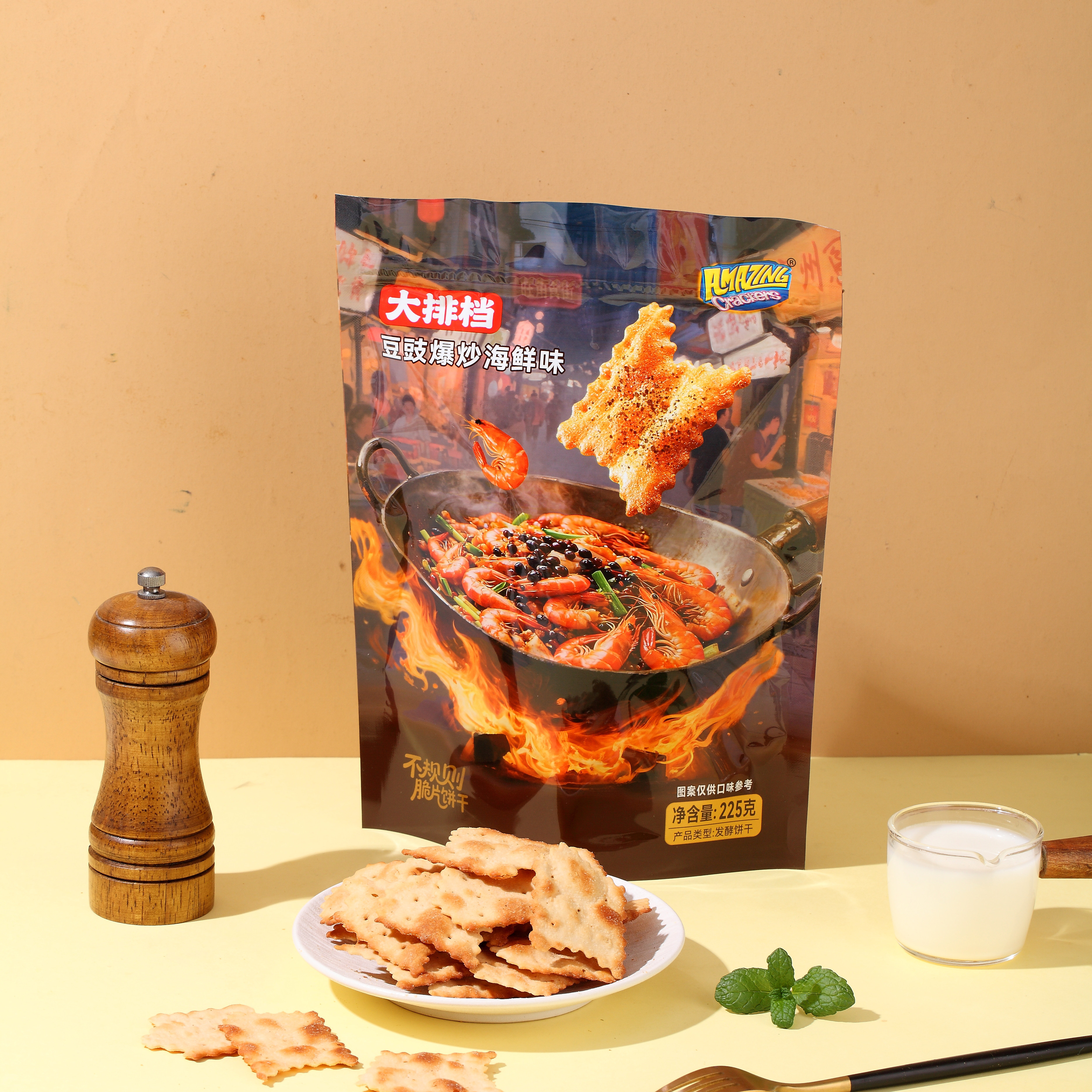 wishtree 味之旅不规则饼干办公室零食225x3包 多口味可选特价