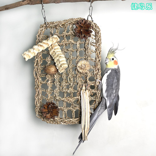 健鸟乐攀爬网纯天然无染漂无胶水