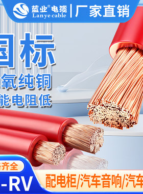 蓝业电缆国标ZC-RV电缆线