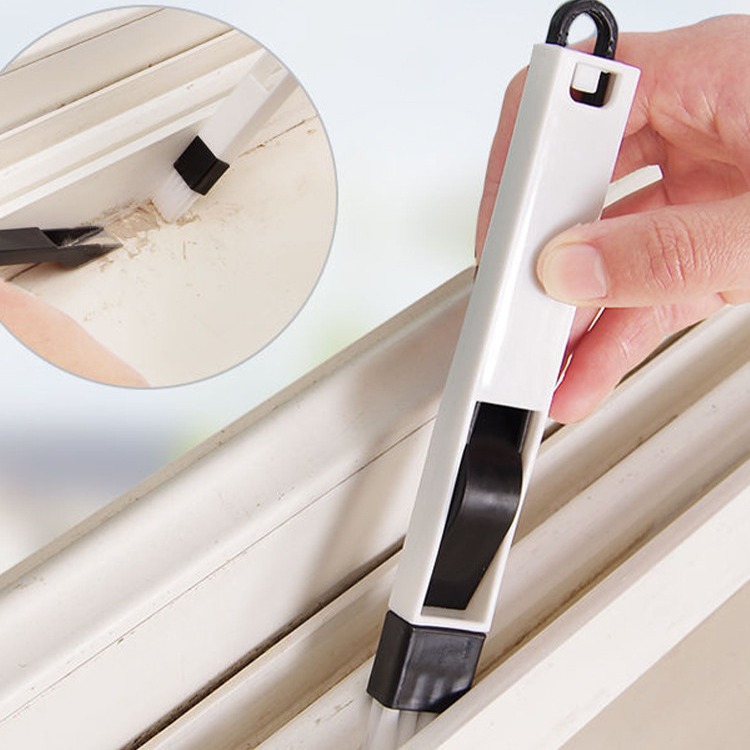 窗槽刷凹槽刷 二合一清洗键盘刷2件套小刷子带簸箕缝隙刷清洁刷