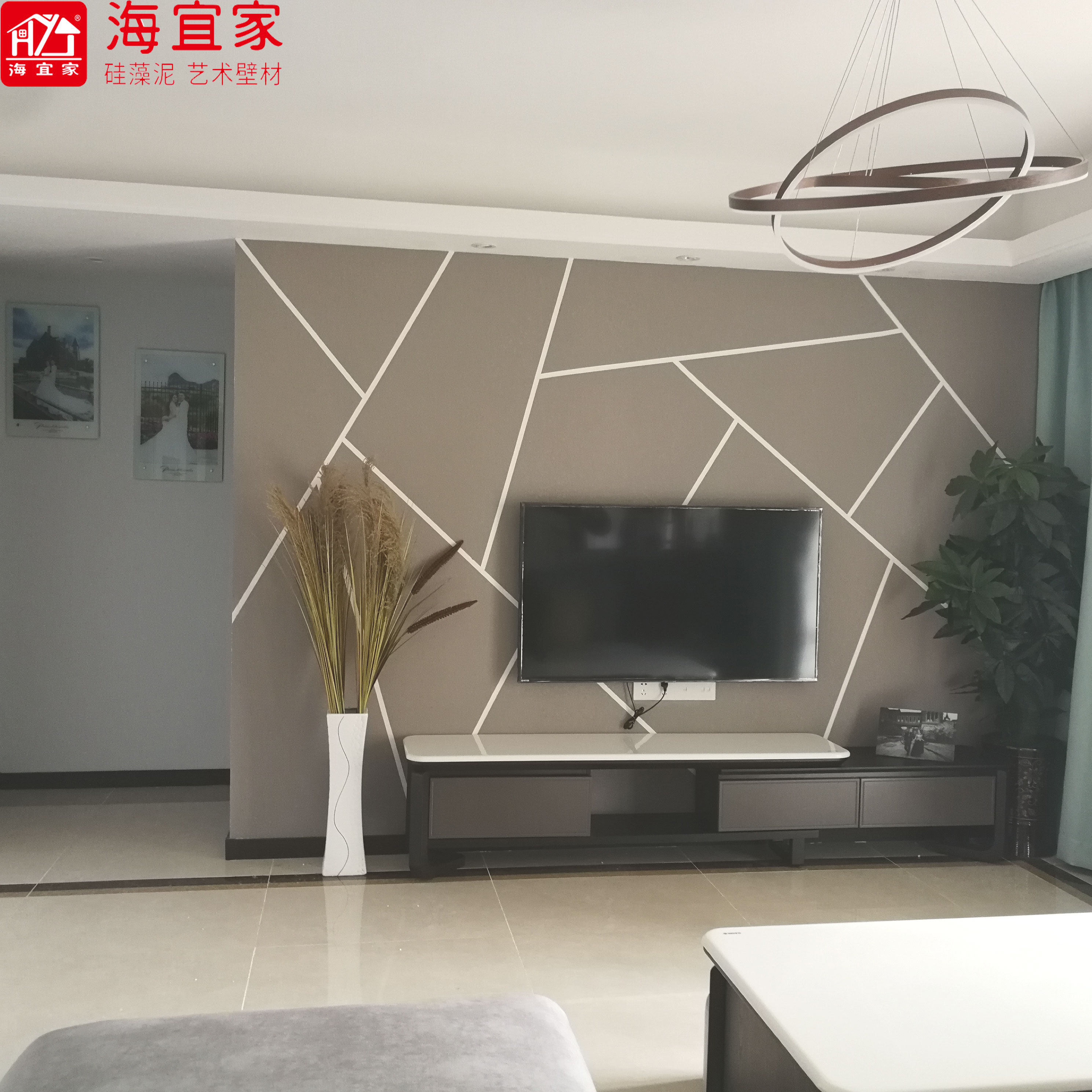 贵阳海宜家硅藻泥包工包料新旧房刷新环保墙面涂料艺术漆背景墙