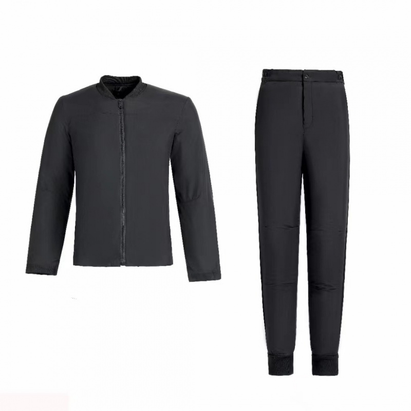 消防棉衣棉裤套装男士黑色毛线衣棉服防寒长袖棉衣裤户外加厚保暖