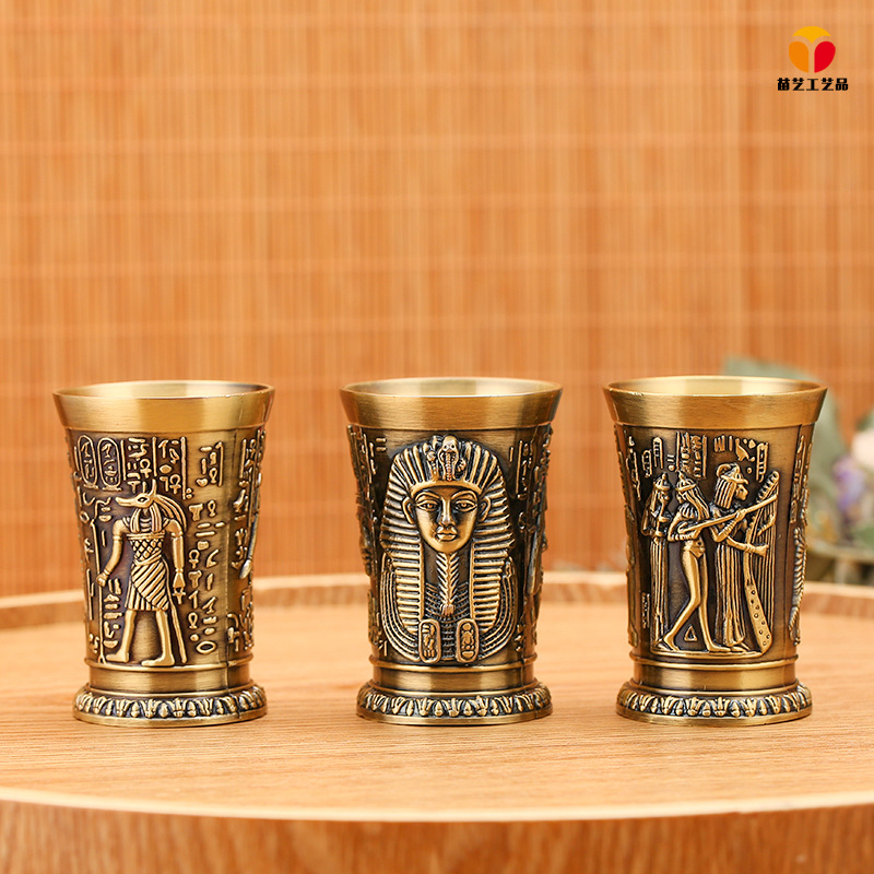 复古白酒酒杯古风埃及设计，高档