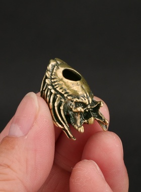 仿古做旧铜手办魔兽头盔挂饰坠子diy钥匙扣挂件包包手链配件饰品