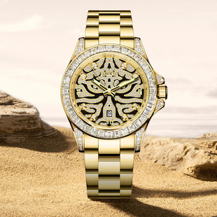 经典 手表清仓 老虎迪男表假机械石英表镂空防水腕表夜光男士