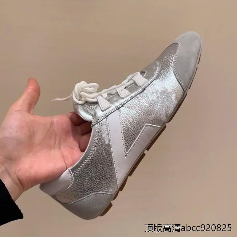 P·L欧货2025夏季新款明星同款复古系带真皮休闲运动德训鞋阿甘鞋