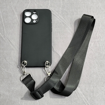 K70适用红米K80手机壳15小米14 Ultra斜挎Redmi K60 K50至尊Note13R 12全包11 Pro背带挂绳9A竖跨K40K30黑13C