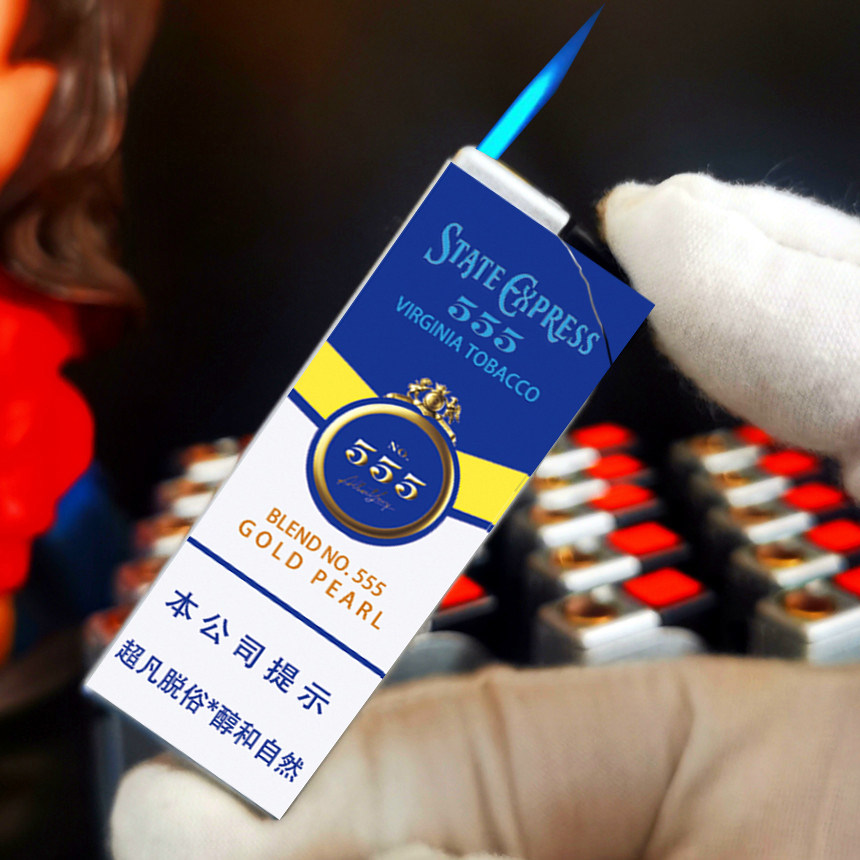 烟厂草三五原装555彩印金锐中欧点烟器金属防风爆打火机可调节