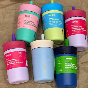 12OZ不锈钢保温杯运动杯吸管杯水壶防漏304 Tumbler Owala Kids
