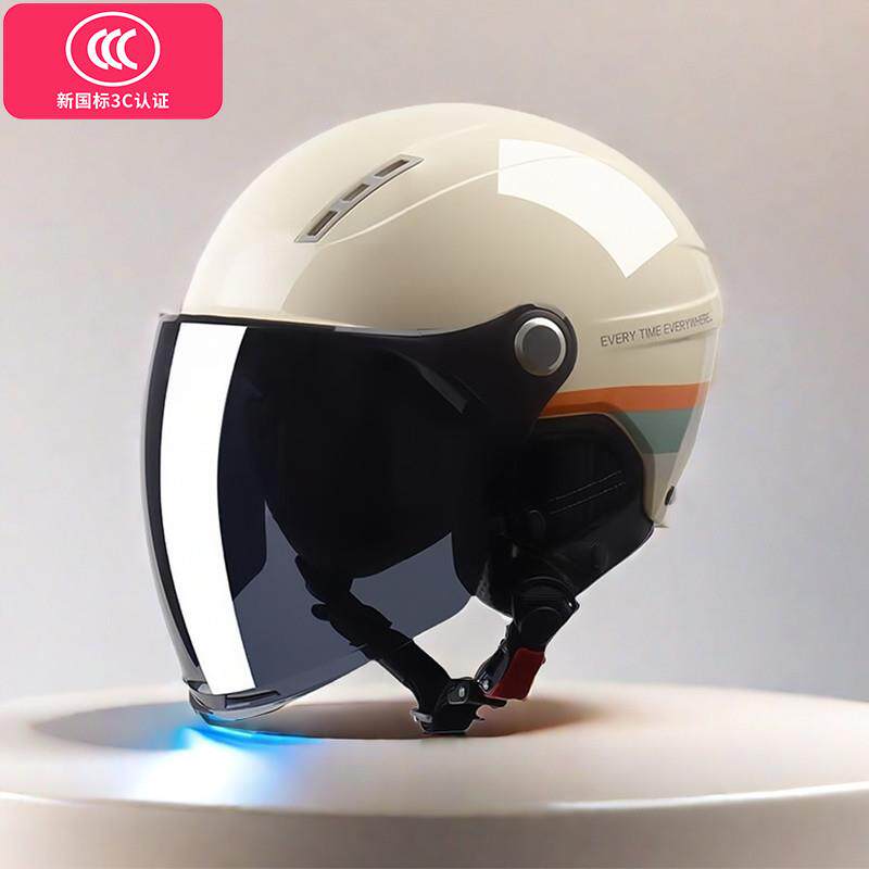 新品3c认证新国标头盔电动车女夏季防晒电瓶半盔安全帽摩托男四季