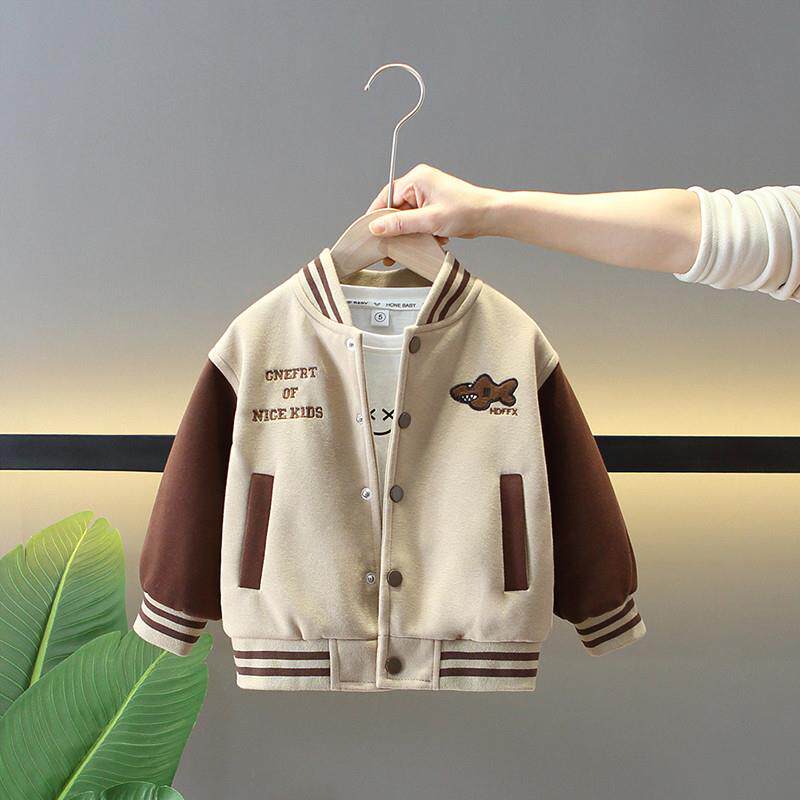 新品儿童装男童外套春秋2025新款帅气宝宝春装棒球服夹克衫小男孩
