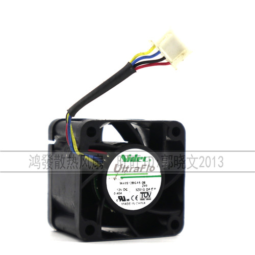 原装正品 Nidec W40S12BGA5-08 12V 0.40A 4线 4028 散热风扇