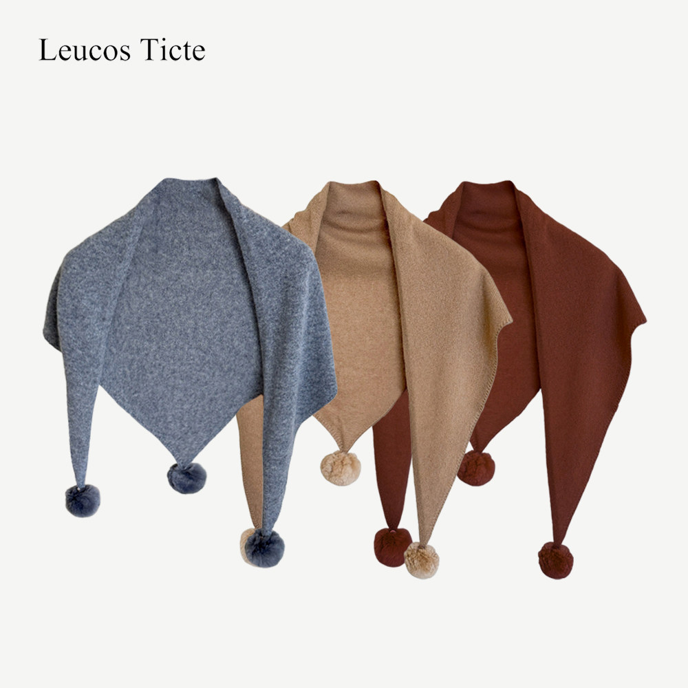 秋冬纯羊毛三角披肩女可拆卸毛球斗篷式针织围巾保暖百搭显气质,服饰配件/皮带/帽子/围巾,围巾/丝巾/披肩,淘宝优惠券,粉丝福利购,淘宝优惠卷