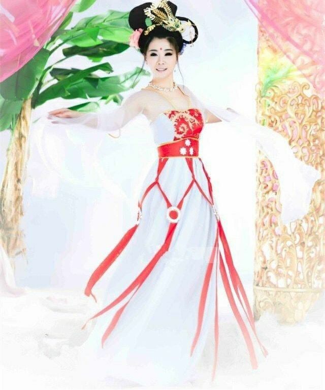 影视古典汉服86版西游记演出舞蹈服装邱佩宁cos嫦娥仙子飞天古装
