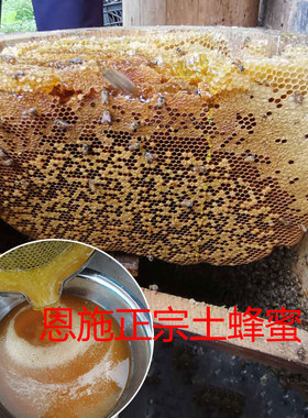 恩施农家正宗野生中华蜂土蜂蜜蜂糖甘蜜百花蜜500g零添加包邮
